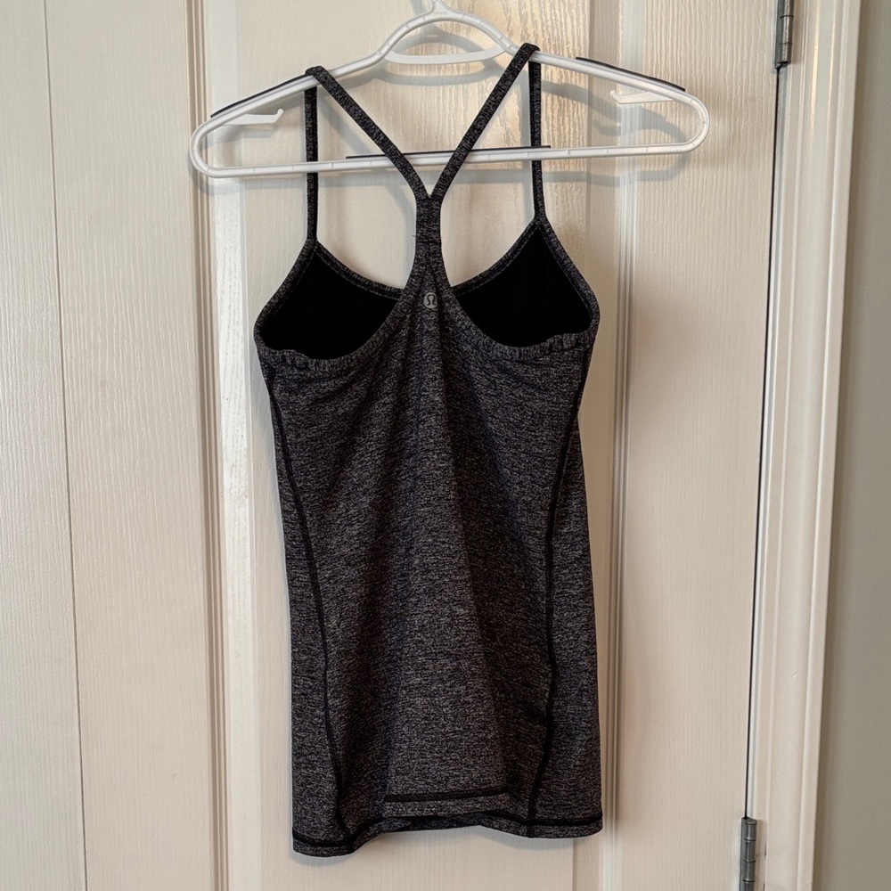 lululemon Women’s Heathered Gray Power Y Tank size 6 - Picture 3 of 5